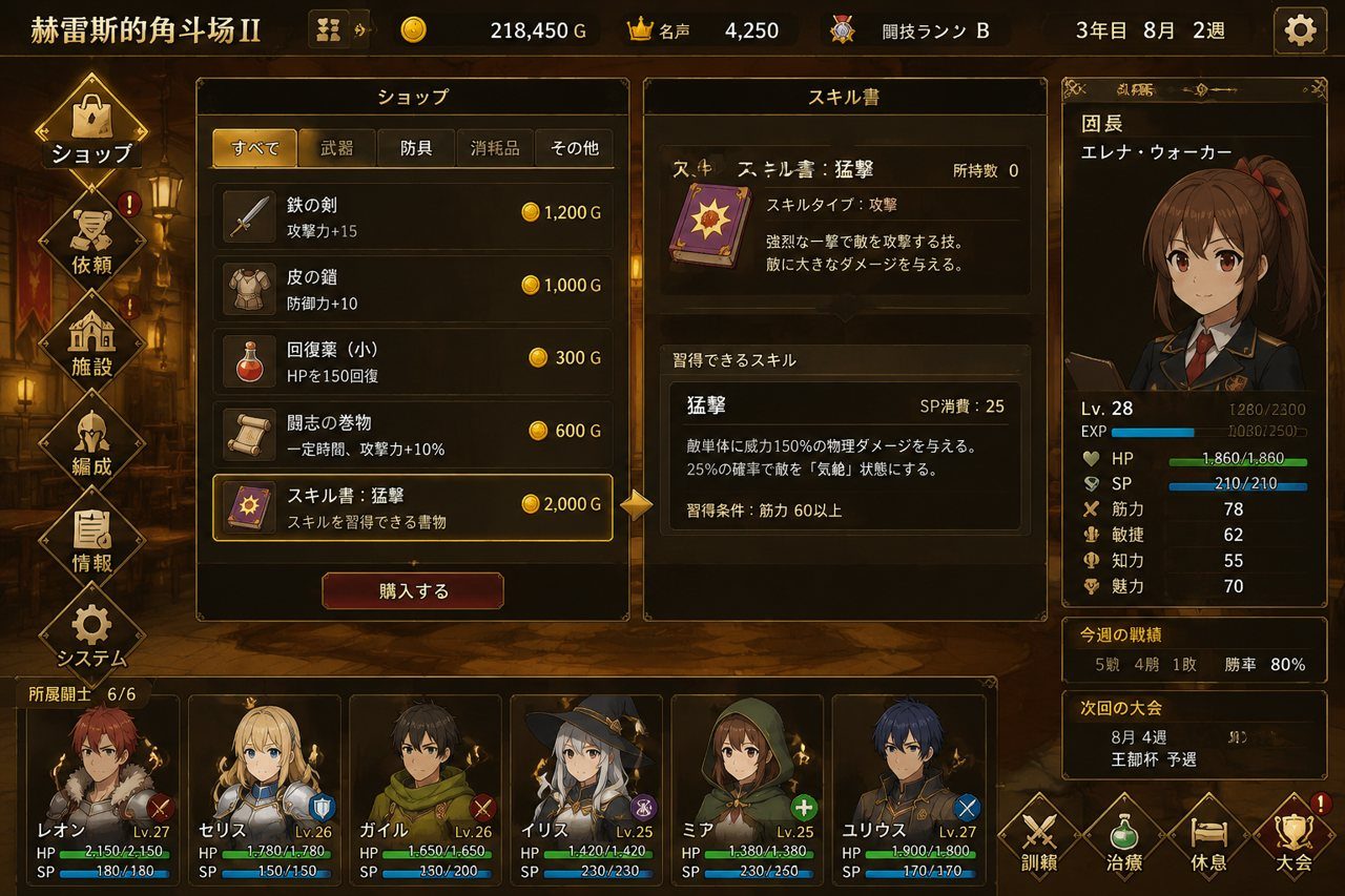 赫雷斯的角斗场Ⅱ 角色培养 预览图 8